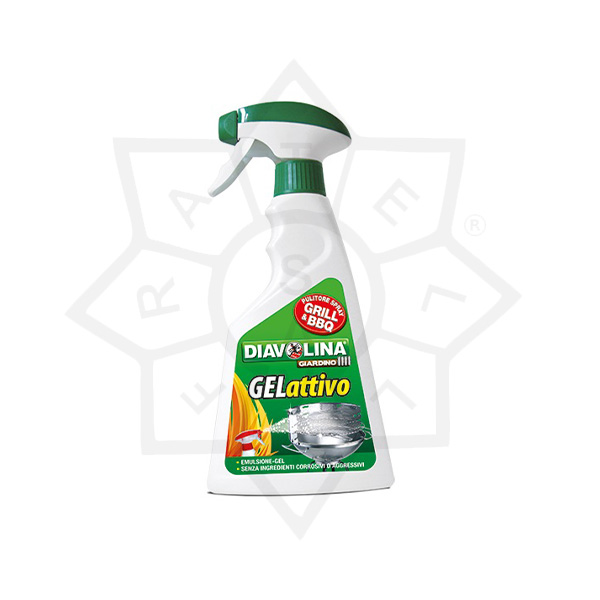 SGRASSATORE PULITORE GRIGLIA BARBECUE 500 ml DIAVOLINA GEL ATTIVO