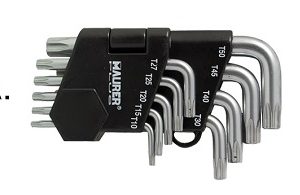 SERIE CHIAVI TORX MASCHIO T10-T50 MAURER PLUS