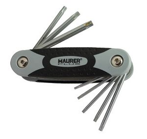 SERIE CHIAVI TORX MASCHIO T9-40 PIEGHEVOLE MAURER PLUS
