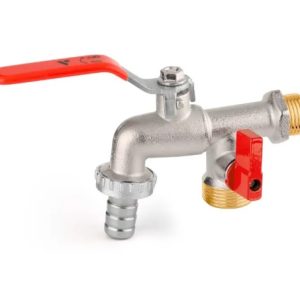 RUBINETTO PORTAGOMMA LEVA 1/2 C/DOPPIA USCITA 3/4M