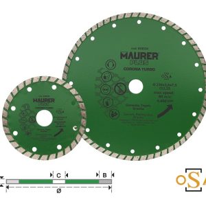 DISCO DIAMANTATO CEMENTO Ø 115 mm MAURER PLUS